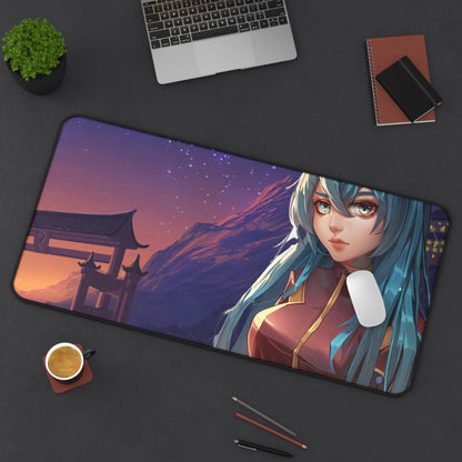 Anime Girl in Space Suit Desk Mat