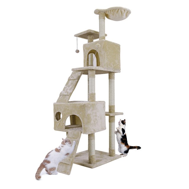 Domestic Delivery Cat Toy House Bed Hanging Balls