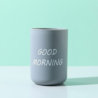 Good Morning Toothbrush Cup