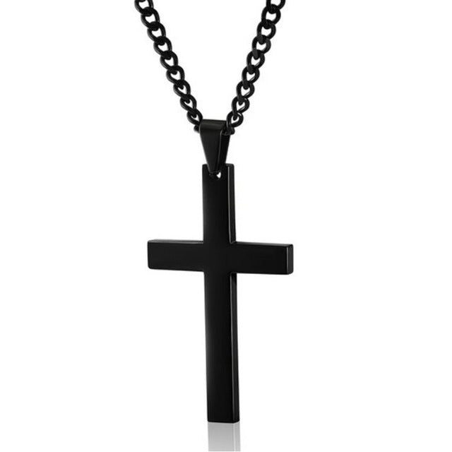 Fashion Unisex's Men Black Cross