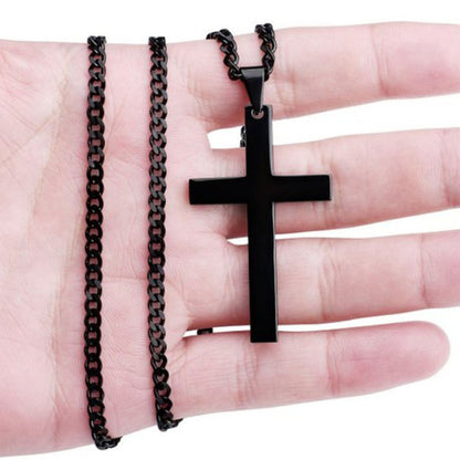 Fashion Unisex's Men Black Cross